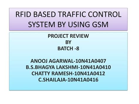 rfid based traffic control system by using gsm 